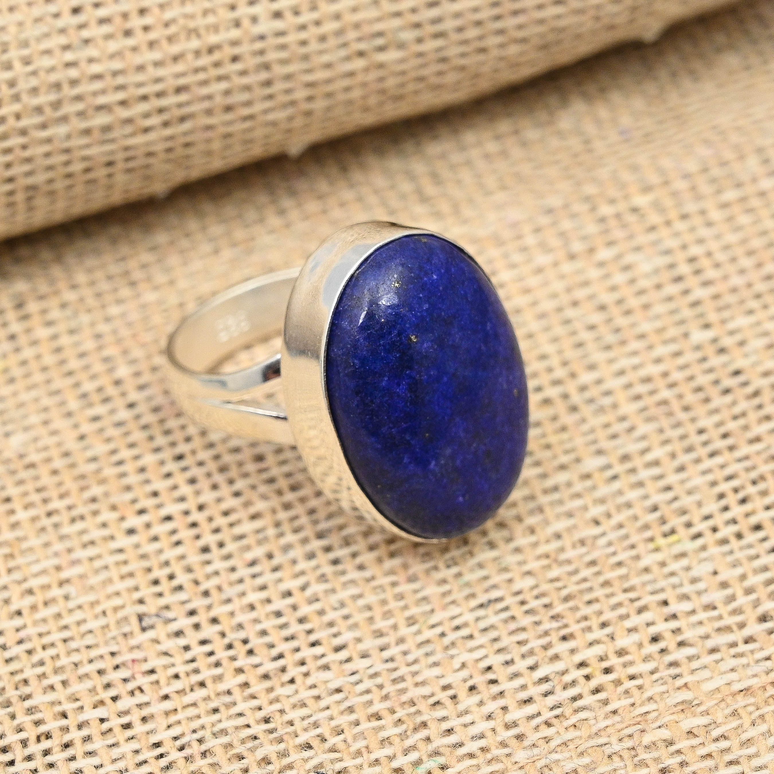 Ювелирные изделия из стерлингового серебра 925 пробы с красивым лазуритом и драгоценным камнем ручной работы