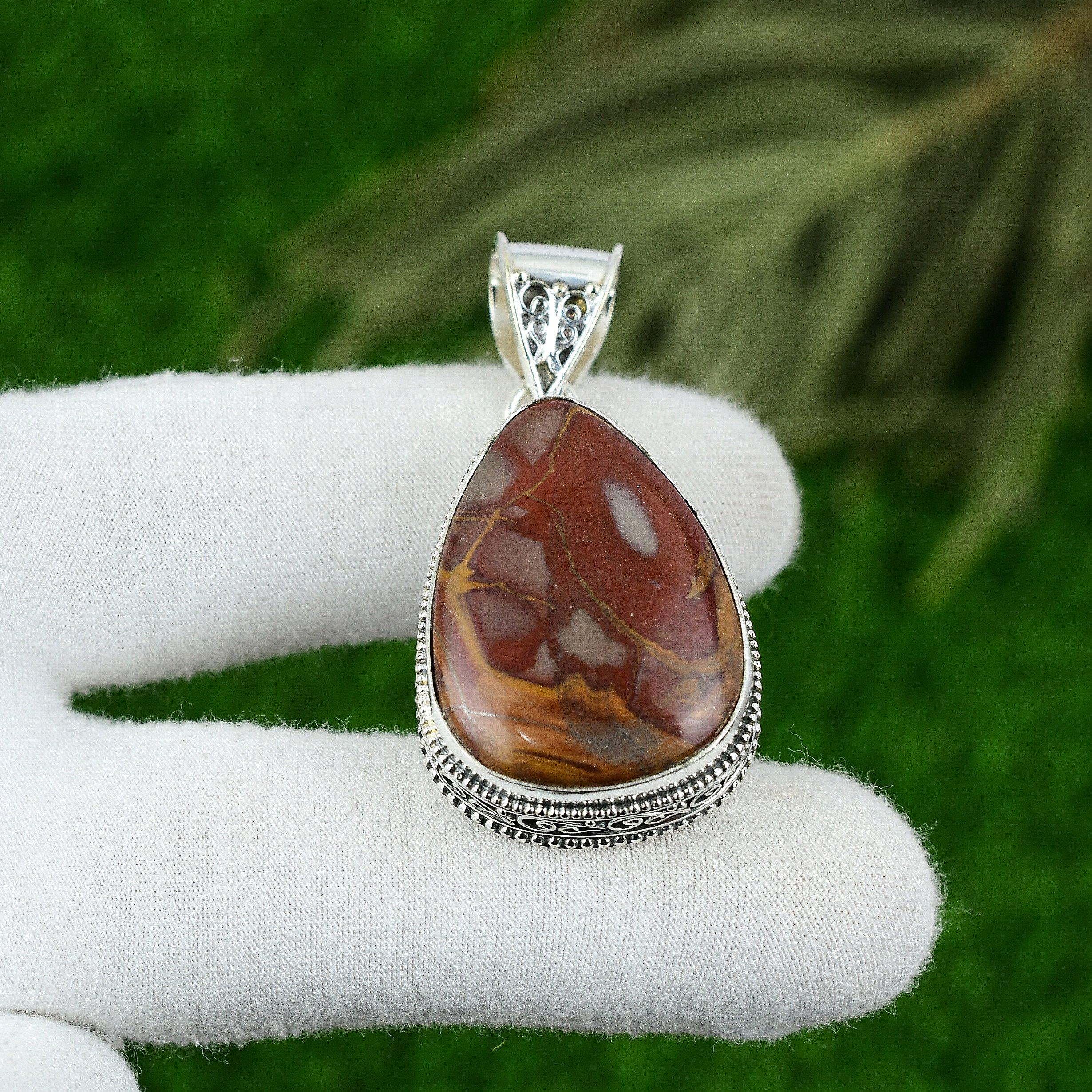 Natural Noreena Jasper 925 Silver Daughter Vintage Anniversary Pendant Jewelry