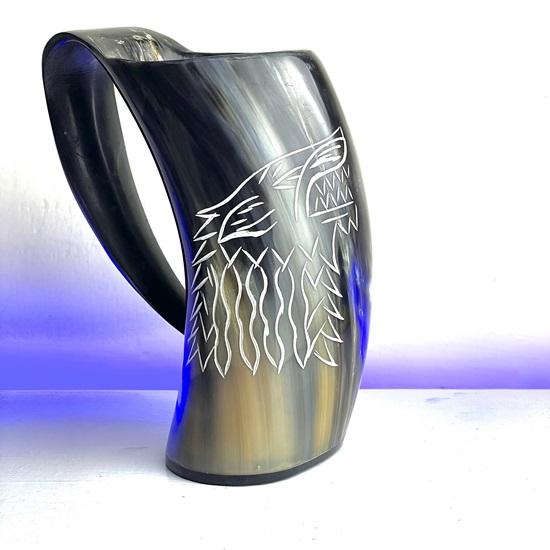 Drinking Horn Mug Handcrafted Viking Tankard for Halloween Season Unique Gift for Medieval Enthusiasts and Collectors