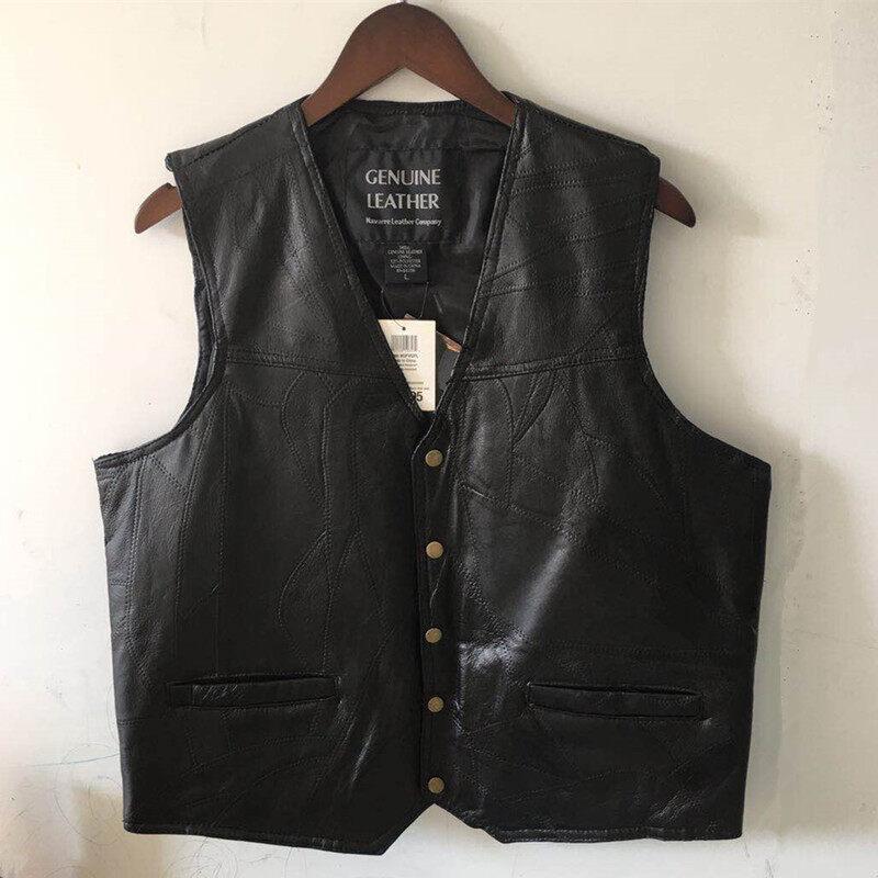 Harley Vest Кожаный жилет для верховой езды + мужской костюм + куртка + ветрозащитный чистый кожаный жилет