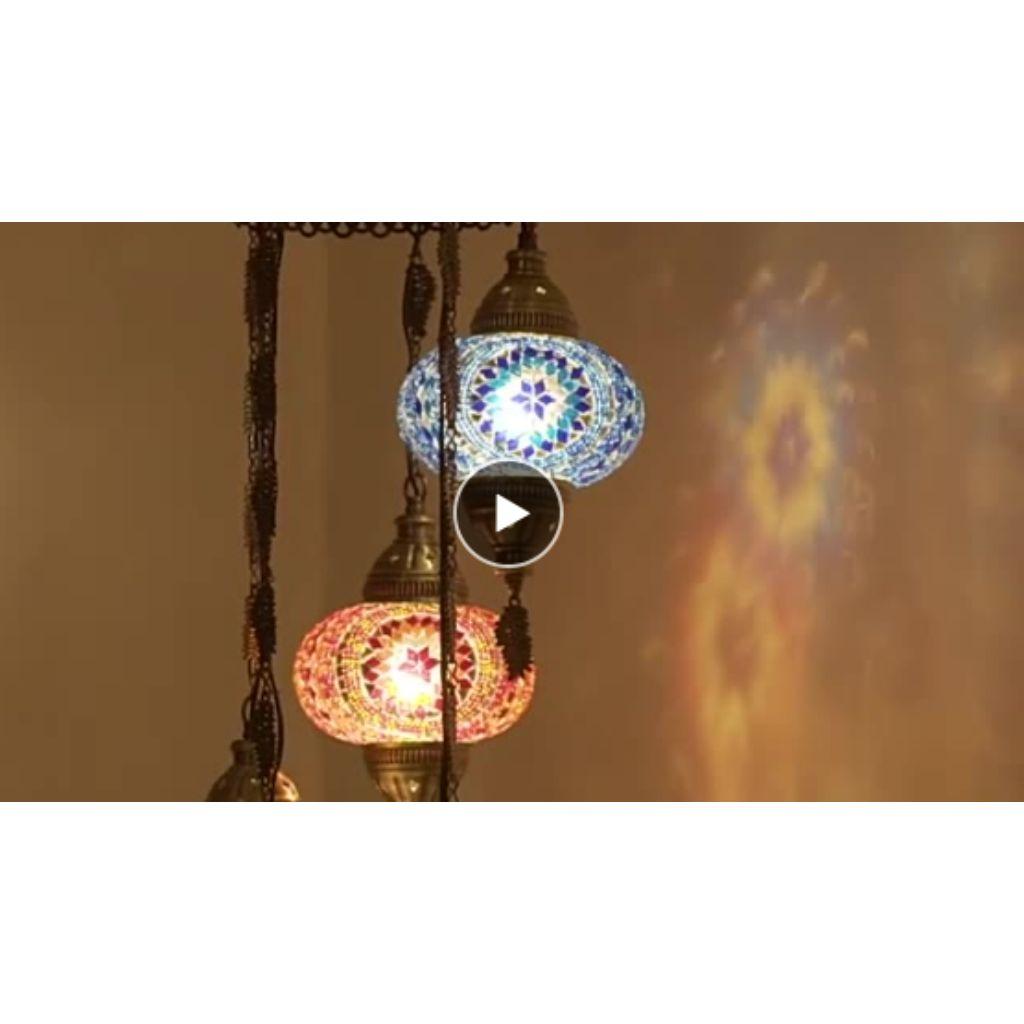 3 шт., турецкая мозаичная лампа, аутентичное освещение, антикварная лампа, потолочный светильник Тиффани, подвесная подвесная лампа, люстра, цветная мозаика, стекло