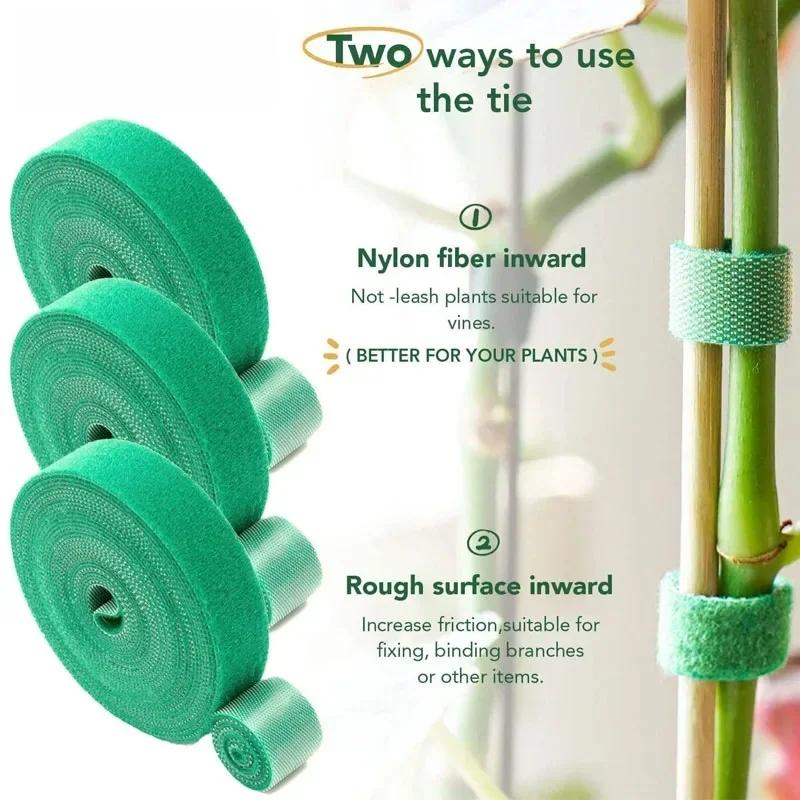 5/3/1 M Nylon Plant Bandage Tie Reusable Plant Hook Loop Ties Green Fastener Tape Bamboo Cane Wrap Support Home Garden Accessories