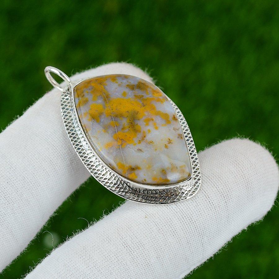 Серебряный кулон с агатом в горошек, свадебный, для дочери, на день рождения, ювелирное изделие