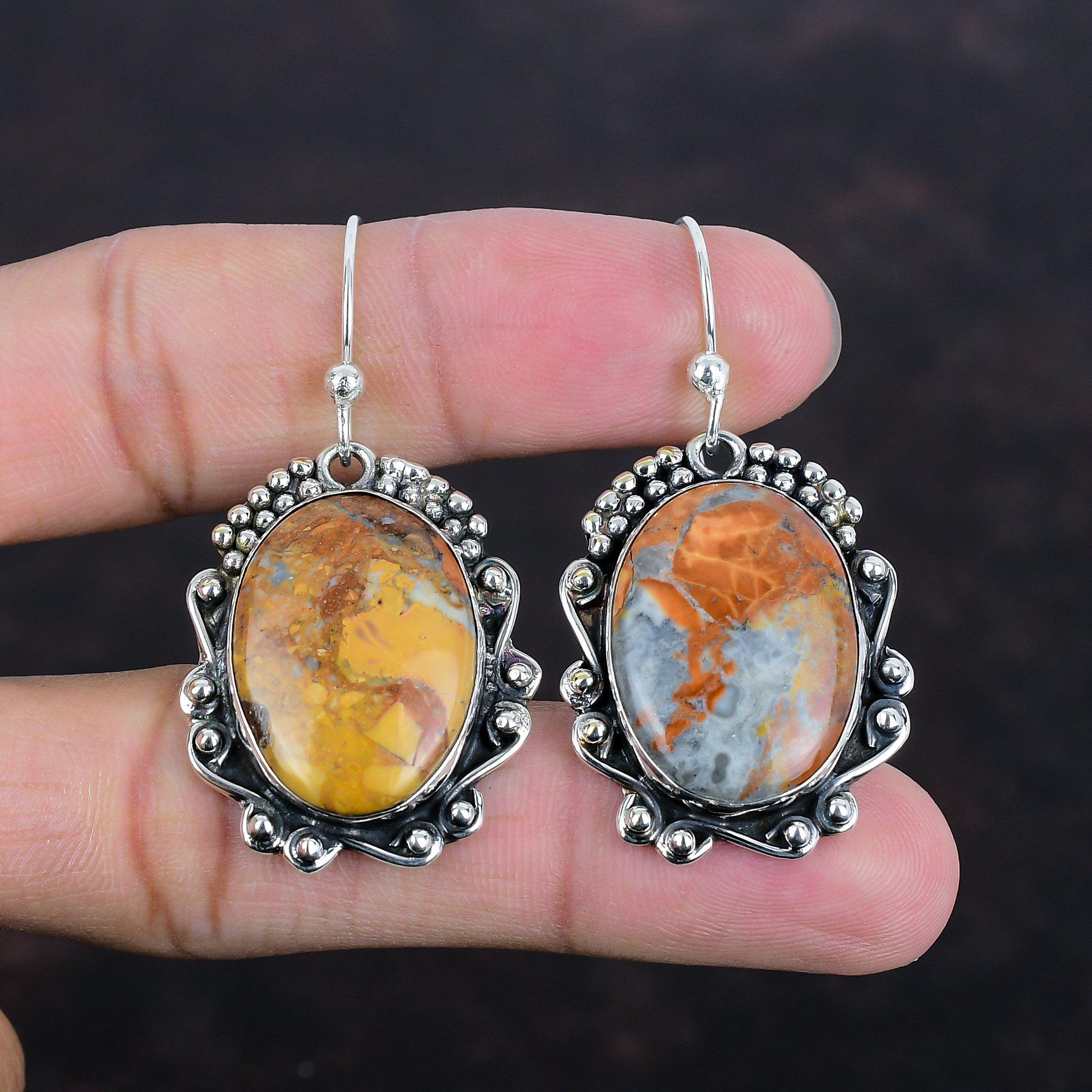Серьги из яшмы Малигано, натуральные драгоценные камни, серьги из стерлингового серебра 925 пробы, ручная работа, достойные ювелирные изделия, серьги последнего дизайна, подарки для матери