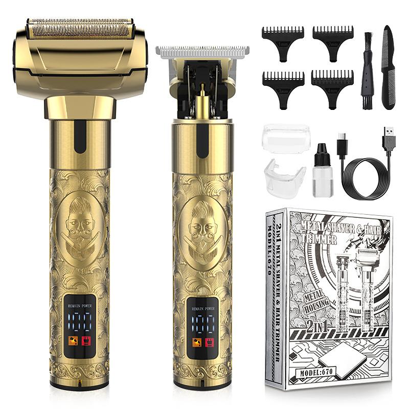 Hair Clippers & Electric Shaver Razor for Men, Triple Blades Beard Trimmer Precision Trimmer Set