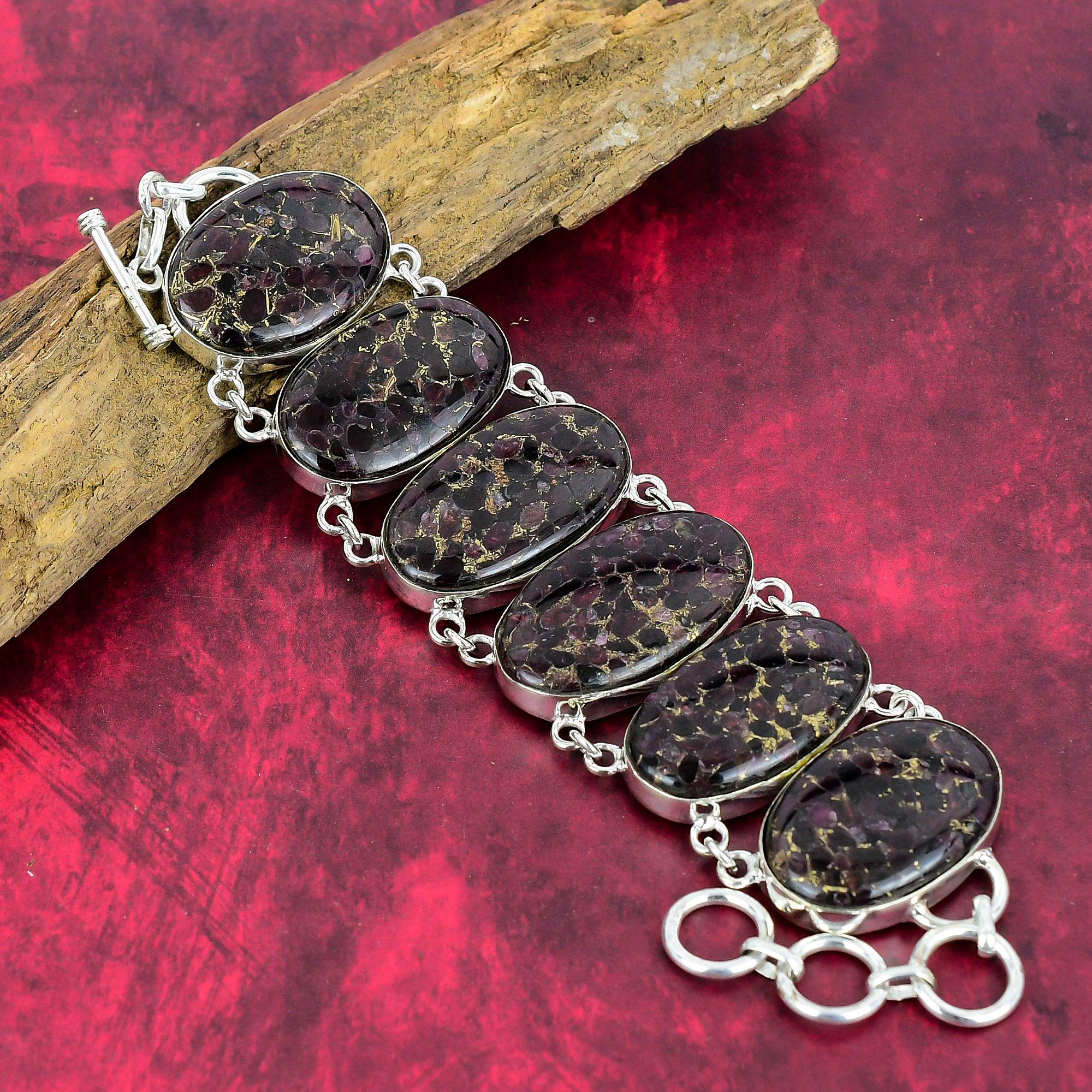 Ювелирные изделия из медного турмалина, браслет из стерлингового серебра 925 пробы, прекрасные ювелирные изделия из турмалина ручной работы, подарок для жены