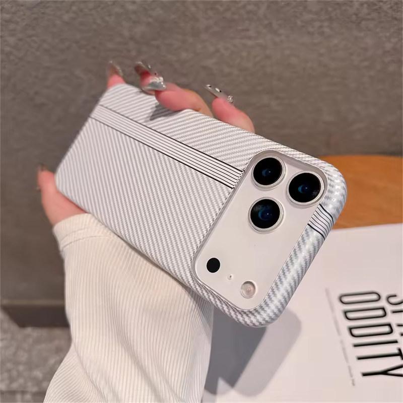 Жесткий чехол из кевлара и углеродного волокна для iPhone 17 Air 16 Pro Max 15 14 Plus 13 12 11, противоударный, с защитой камеры, ультратонкий