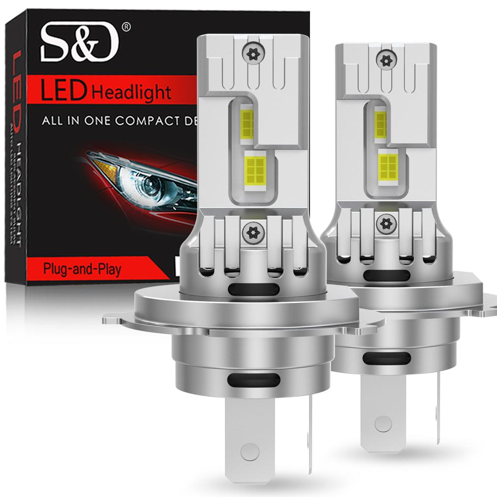 2 шт. Canbus H4 светодиодные лампы для фар дальнего и ближнего света 30000 лм для автомобилей и мотоциклов 24 шт. 3570 CSP турбо светодиодные диодные лампы для авто мото фары 12 В 6500 К