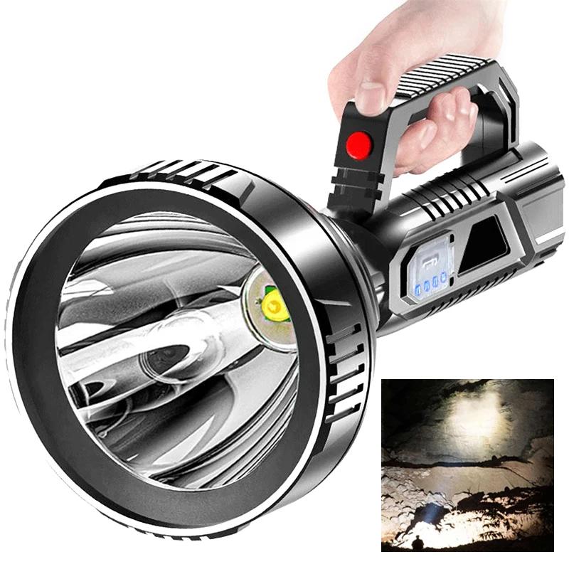 Светодиодный фонарик высокой мощности, водонепроницаемый фонарик для рыбалки, USB перезаряжаемый мощный прожектор, прожектор, лампа для кемпинга