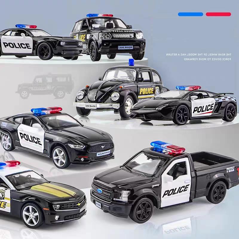 Police Car Series Volkswagen Mercedes Benz Dodge Lamborghini McLaren Ford Chevrolet Corvette Diecasts & Toy Vehicles RMZ City 1:36 Alloy Model