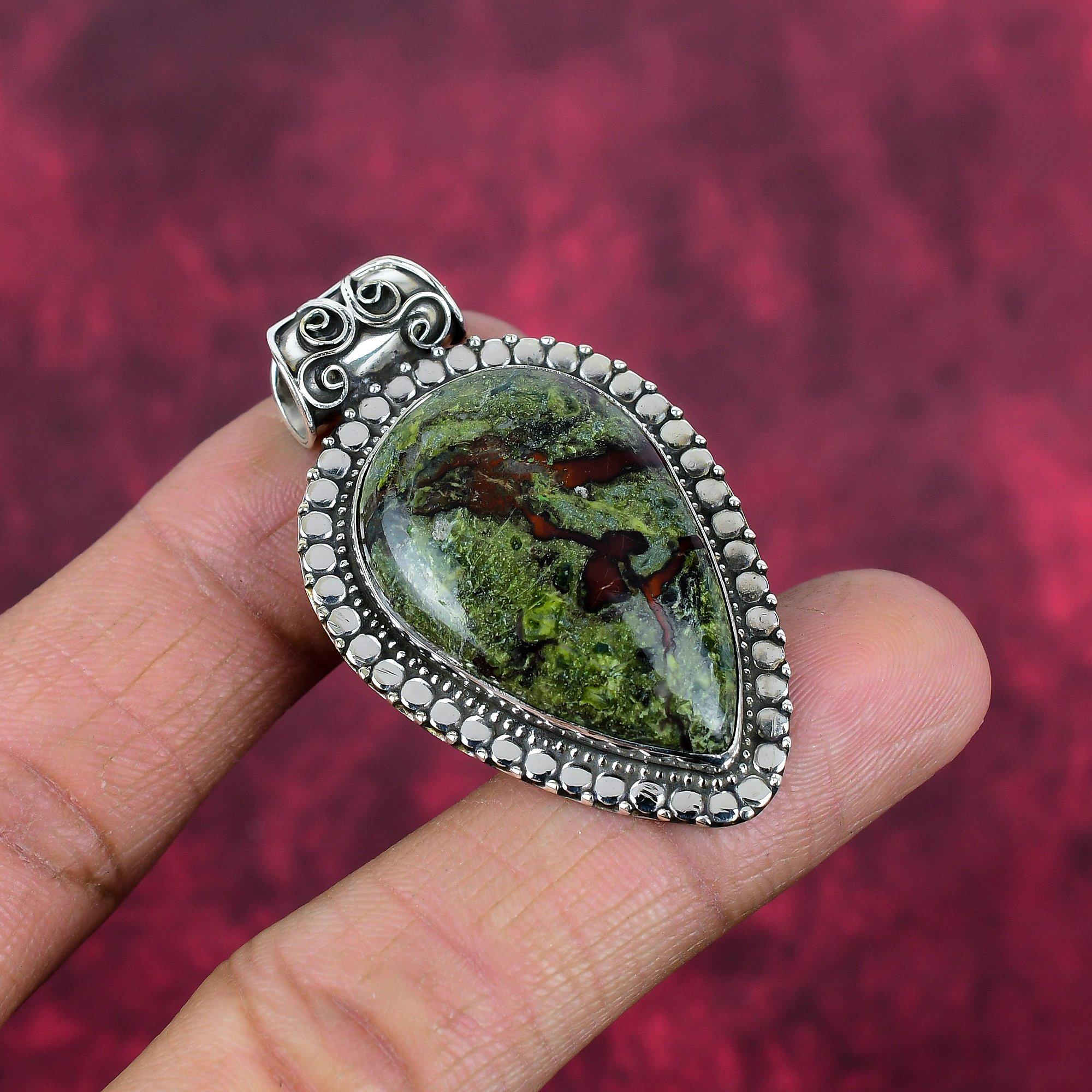 Драгоценности с драконьим кровавым камнем, подвеска ручной работы из драгоценного камня, антикварная подвеска из стерлингового серебра 925 пробы, подарок на помолвку