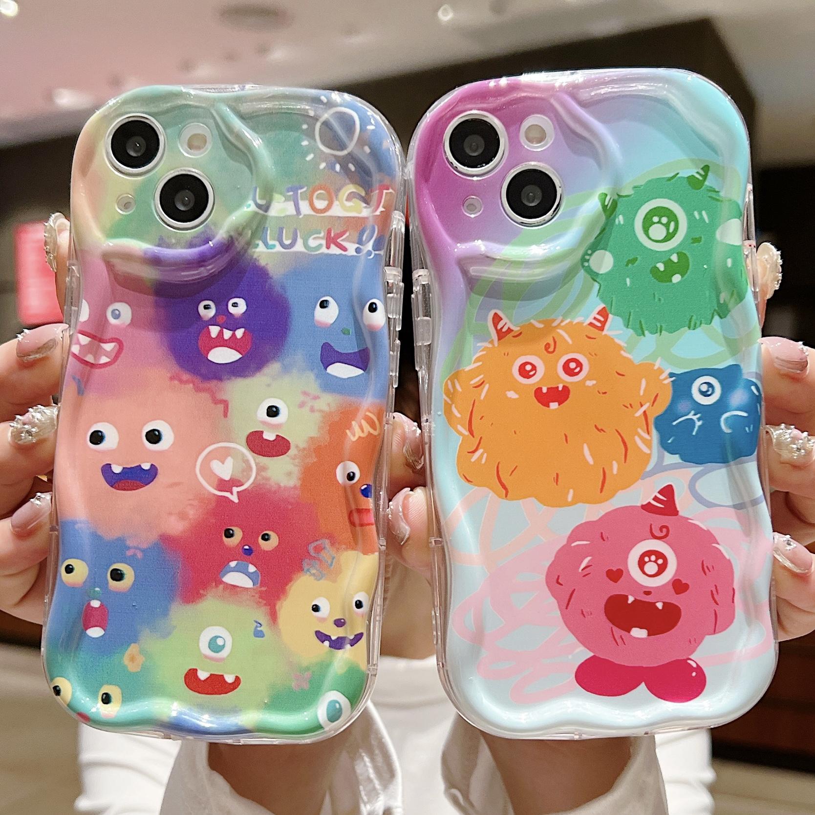 Cute Silicone Case for Xiaomi Redmi Note 12 11 10 Pro Vivo V23E V27 V25 Oppo A78 A58 A38 Infinix Hot 30i 40i Funda Ghost Monster Cover Soft TPU Bumper