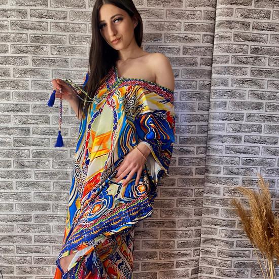 Женская пляжная туника в стиле бохо