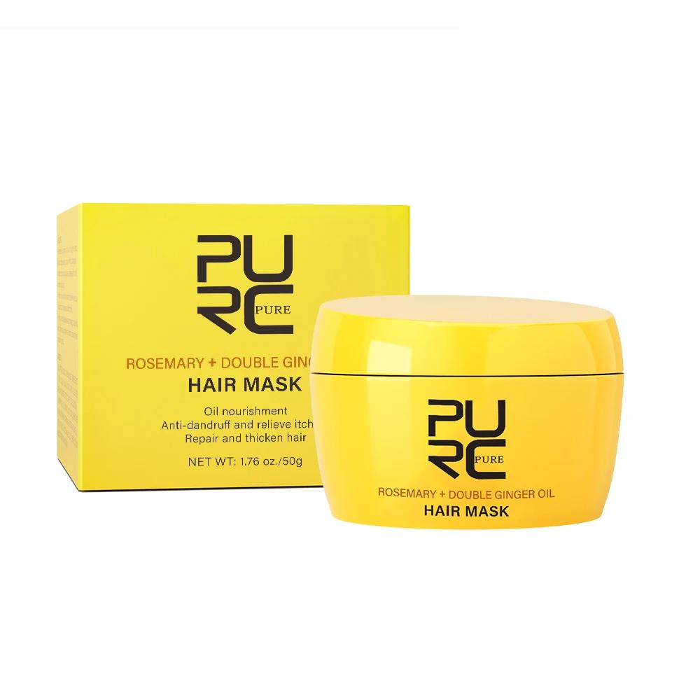 PURC Маска для волос с маслом розмарина для роста волос, масло имбиря, лечение выпадения волос, разглаживающий крем против перхоти, средства по уходу за волосами