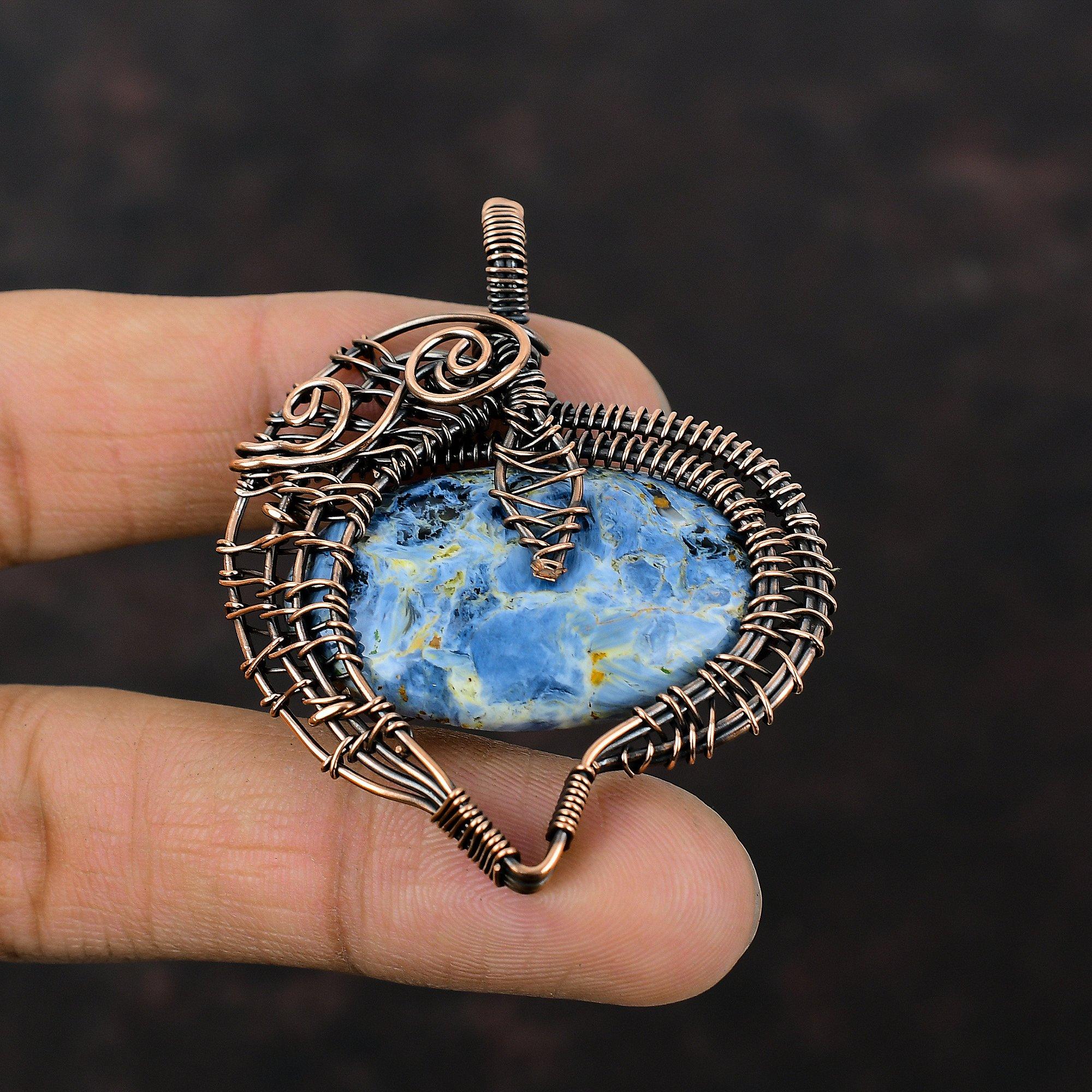 Pietersite Copper Pendant Wire Wrapped Pendant Copper Jewelry Real Gemstone Pendant Handmade Wire Wrap Jewelry Dainty Pendant Gift For Women