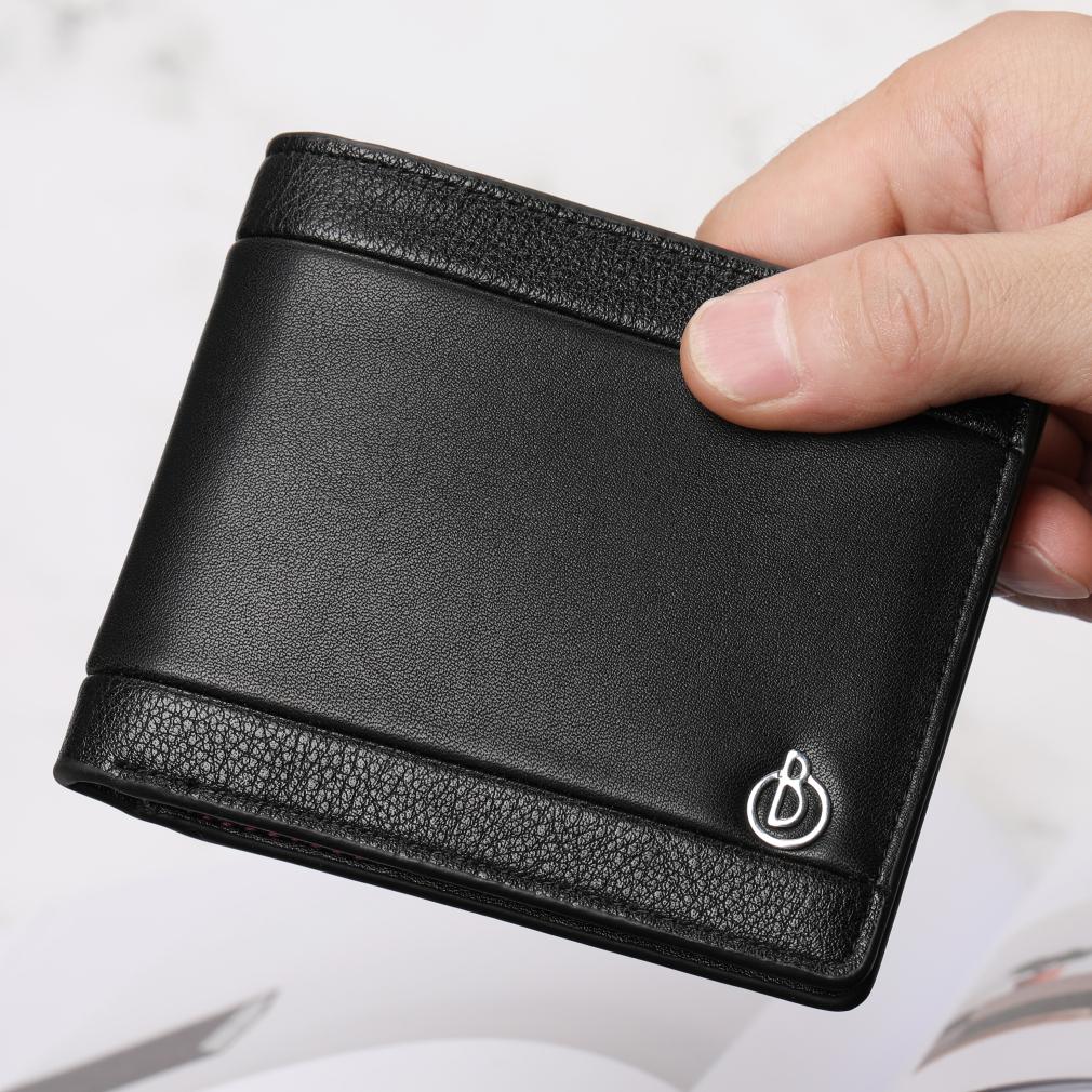 Men'S Wallet Fashion Contrast Color Men'S Short Wallet Pu Wallet Double Bill Wallet