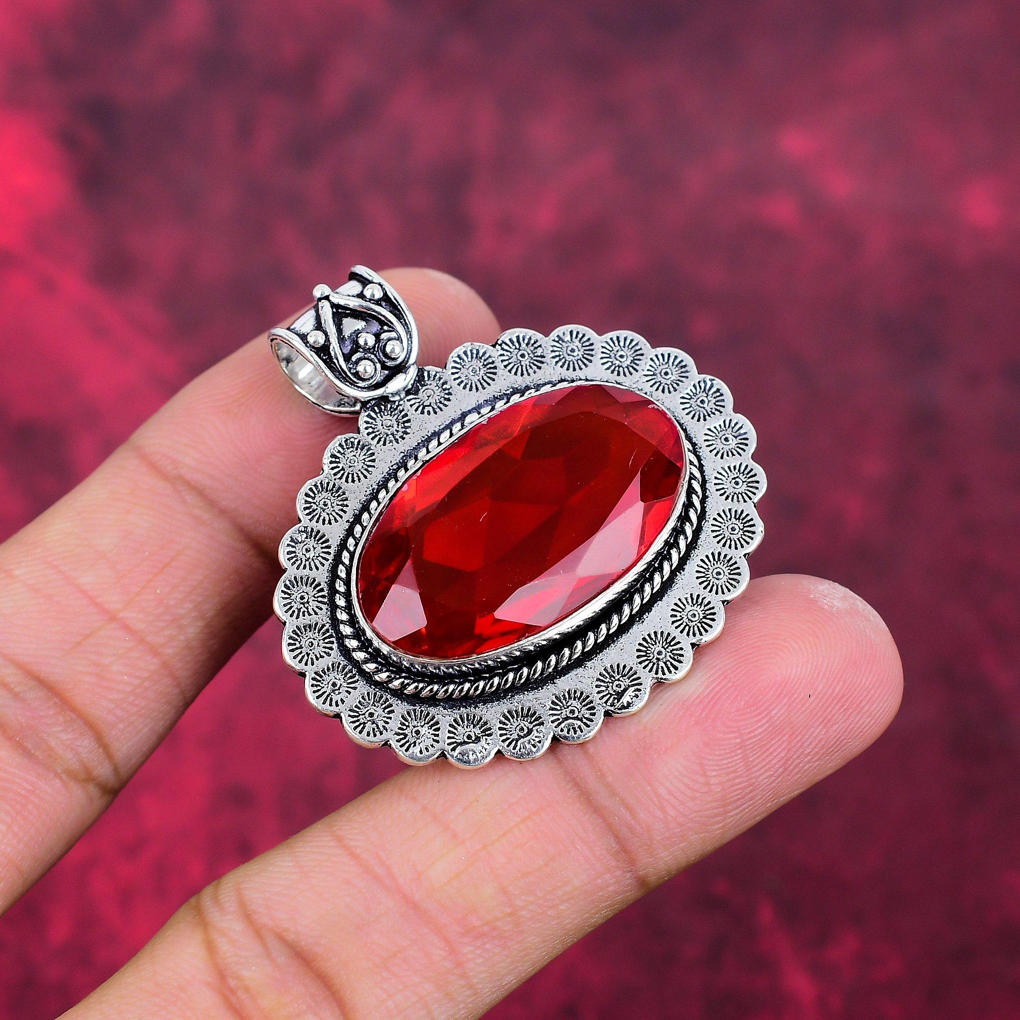 Подвеска с рубеллитом, подвеска из стерлингового серебра 925 пробы, ювелирные изделия из драгоценных камней, подвеска ручной работы, удивительные украшения, подарок для нее