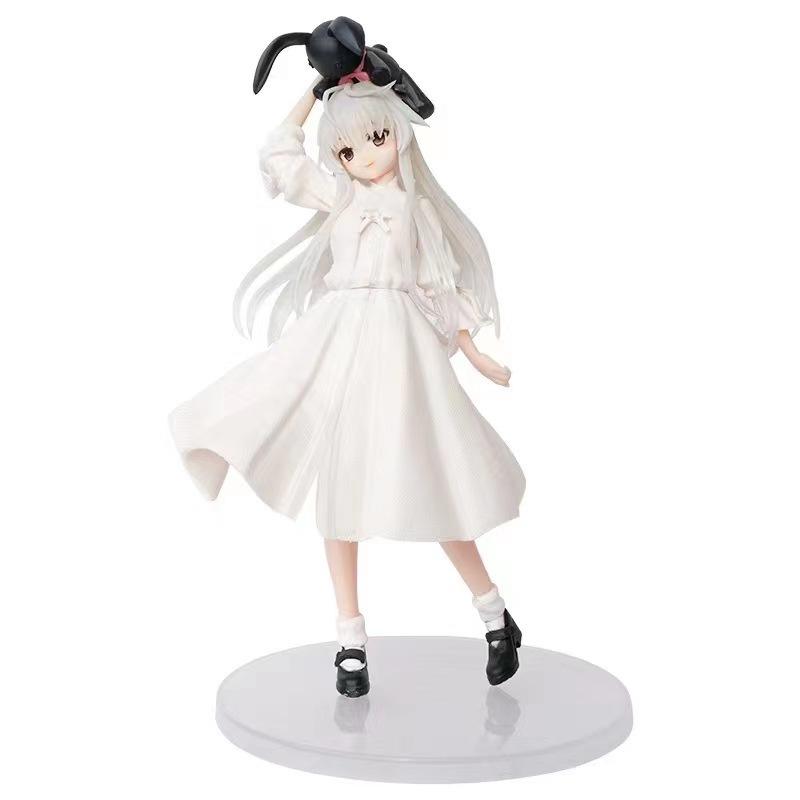 Anime Kasugano Sora Kawaii Girl White Dress Standing PVC Collection Model Figure Toy