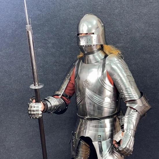 Немецкий готический доспех, полутороразмерный, накладной, полноразмерный, средневековый, боевой, LARP, косплей, доспехи, лучший подарок для него