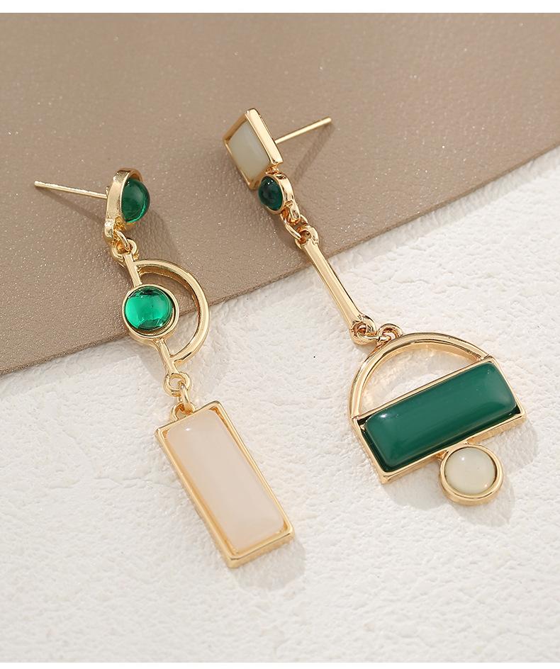 Классические геометрические серьги для женщин, смешанные коктейльные серьги из акрилового камня, ювелирные изделия