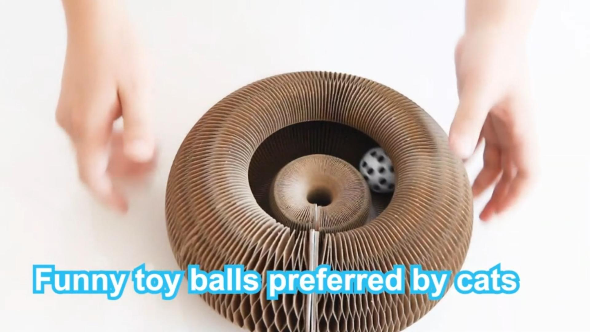 Когтеточка из гофрированного картона 2 в 1 Cat, Когтеточка для кошек с колокольчиком, Интерактивная игрушка-когтеточка, Когтеточка из картона, Когтеточка