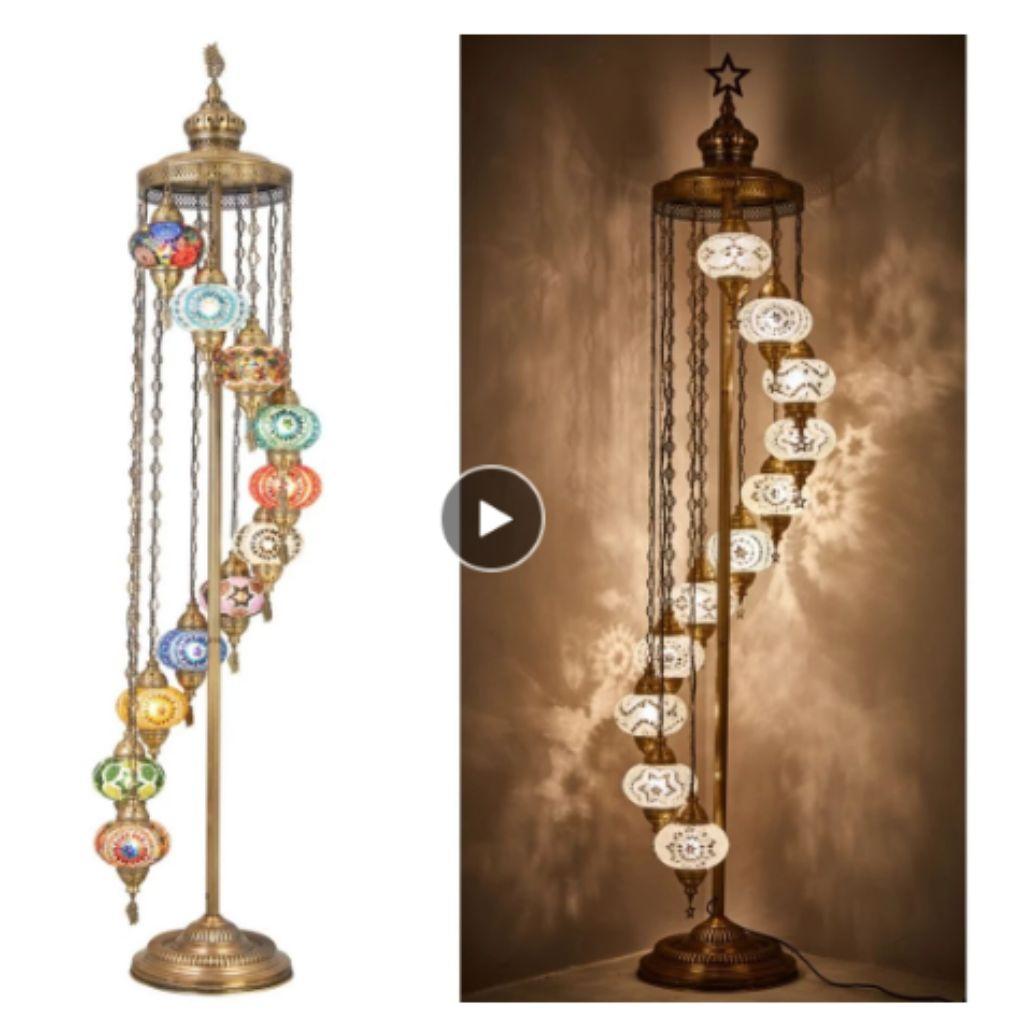 7 шт. Аутентичный торшер Mosaic - угловой светильник