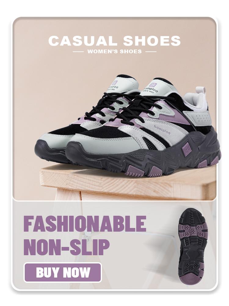 BAASPLOA Women Shoes Mesh Surface Breathable Casual Sports Shoes Light Comfort Non-Slip Outdoor Sports Tennis Shoes Fashion Women Brand Walking Shoes